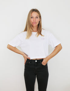 SHORTY Crop T-Shirt Weiss