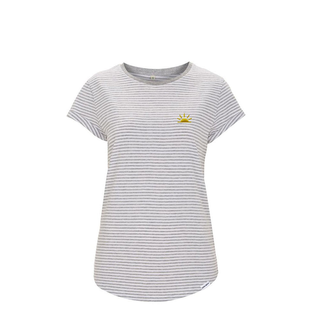 SUN & STRIPES T-Shirt Weiss-Grau